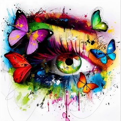 Kleurrijke vlinders oog